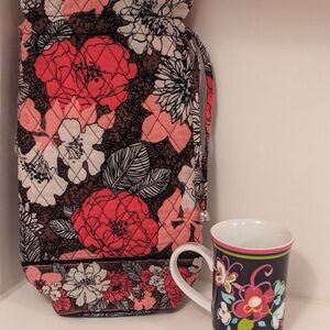 Floral Quilted Vera Bradley bag with matching Coffee Mug